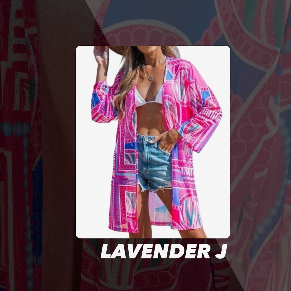 EUC Lavender J for Anthropologie Open Front Kimono Cardigan